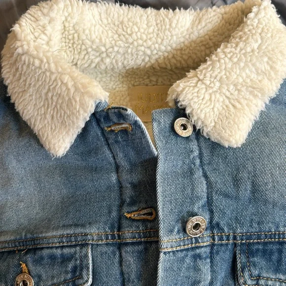 Judith March howdy cowboy denim Sherpa lined jacket New! - Picture 4 of 11